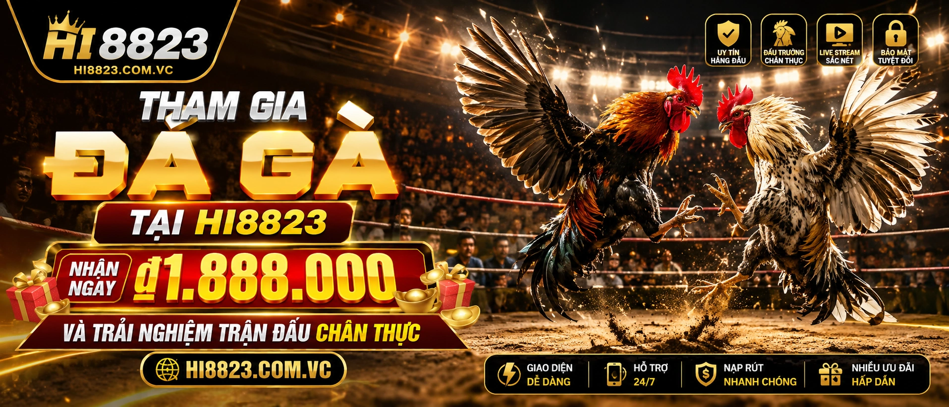 Phòng live Đá Gà đang mở trên hi8823