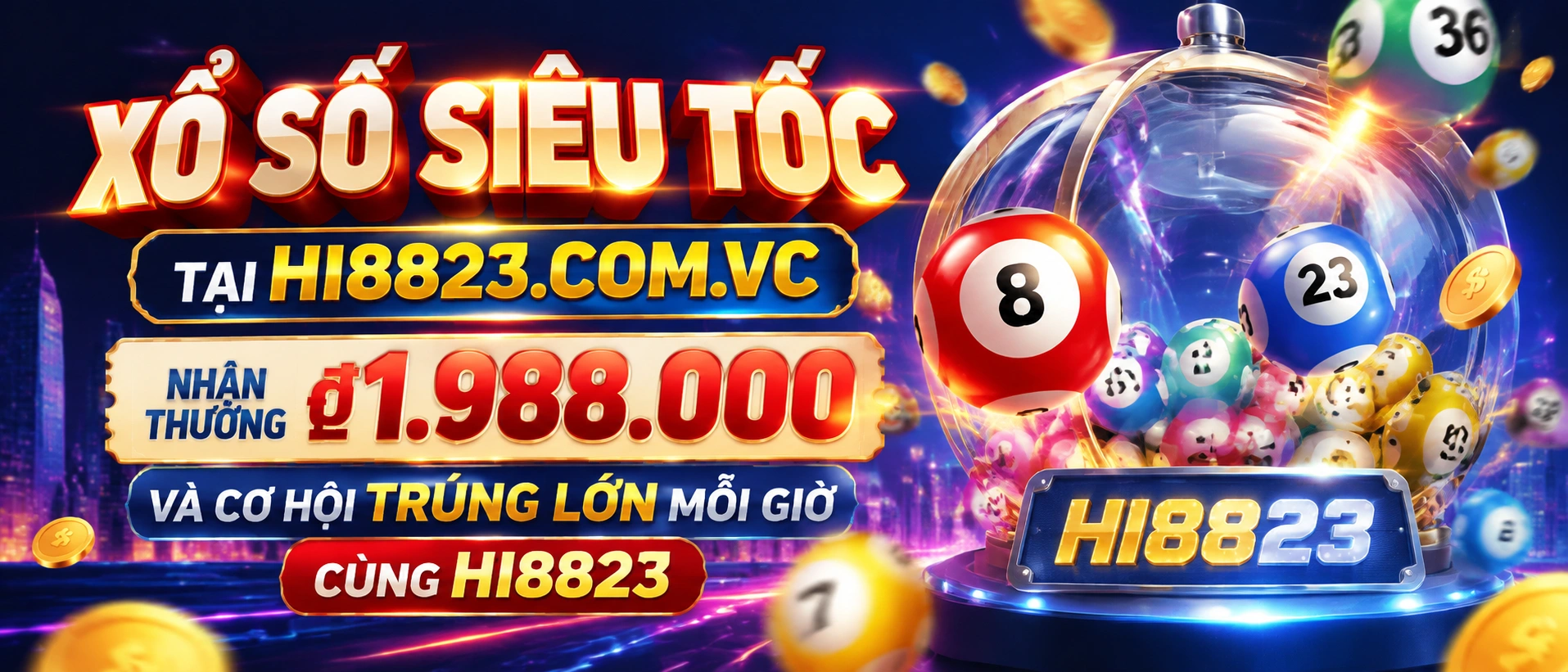 Giao diện tra cứu xổ số trực quan trên nền tối với điểm nhấn vàng